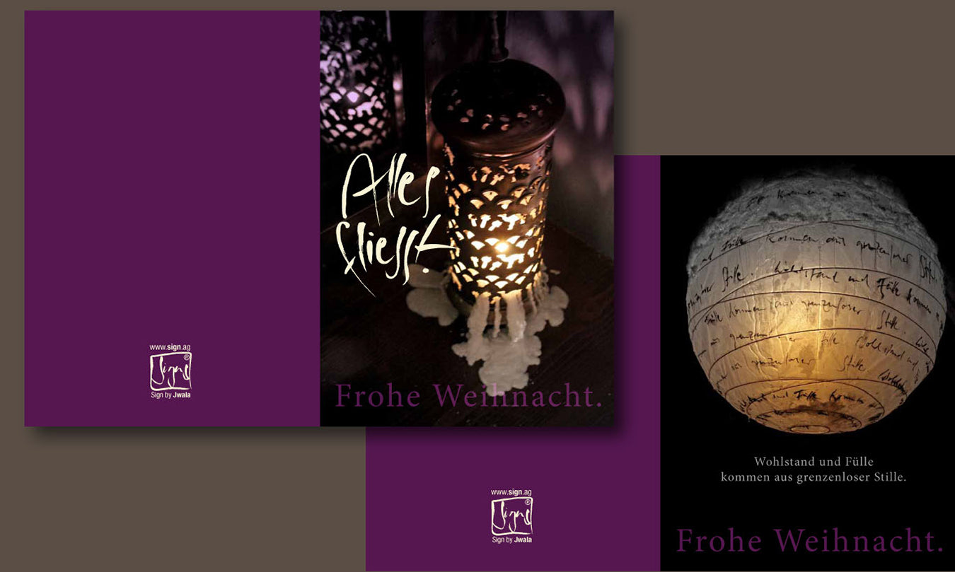 5+5 Klappkarten "Alles fliesst" & "Wohlstand und Fülle"