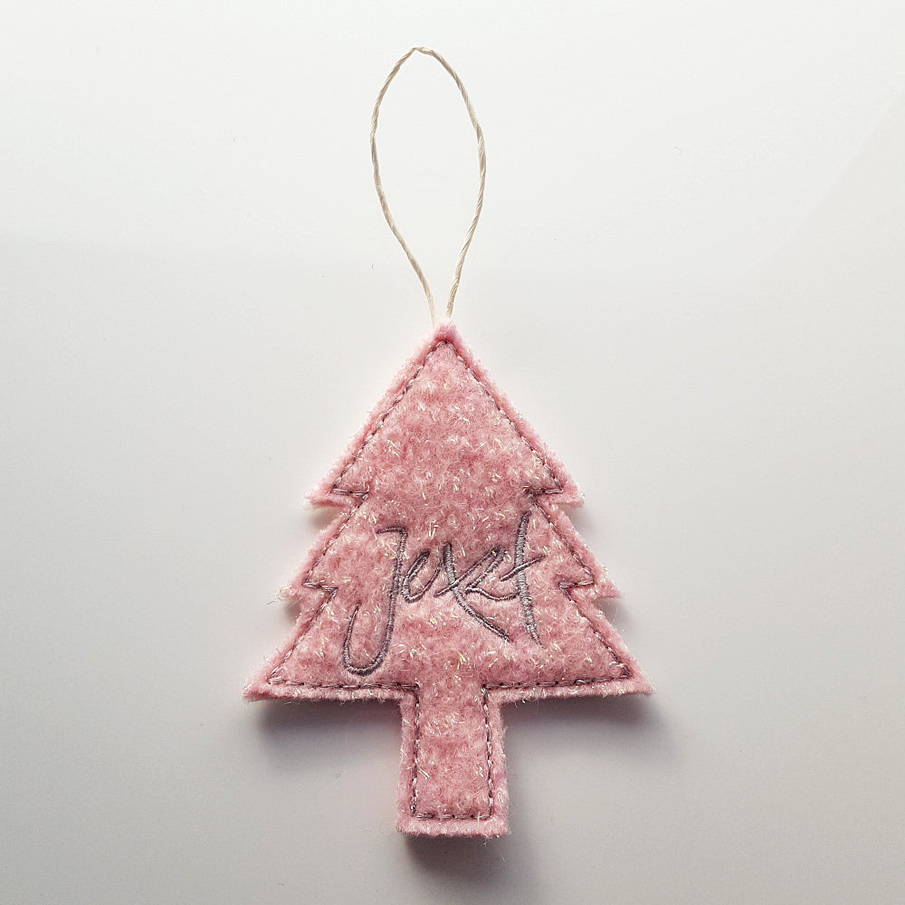 Anhänger Baum "Jetzt" Rosa