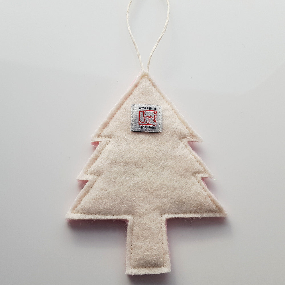 Anhänger Baum "Jetzt" Rosa