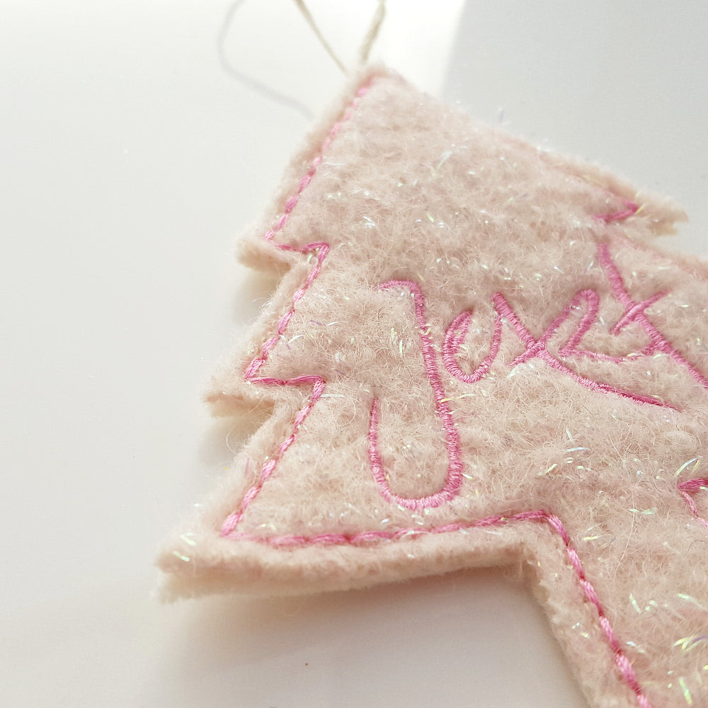 Anhänger Baum "Jetzt" Hellrosa