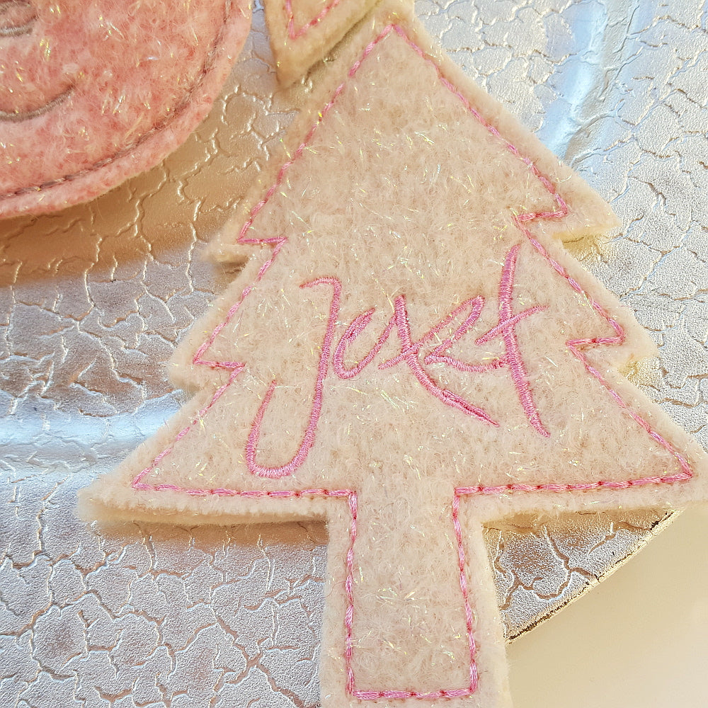 Anhänger Baum "Jetzt" Hellrosa