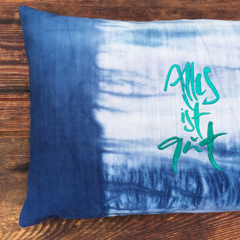 Bauernleinen Zirbenkissen "Alles ist gut"