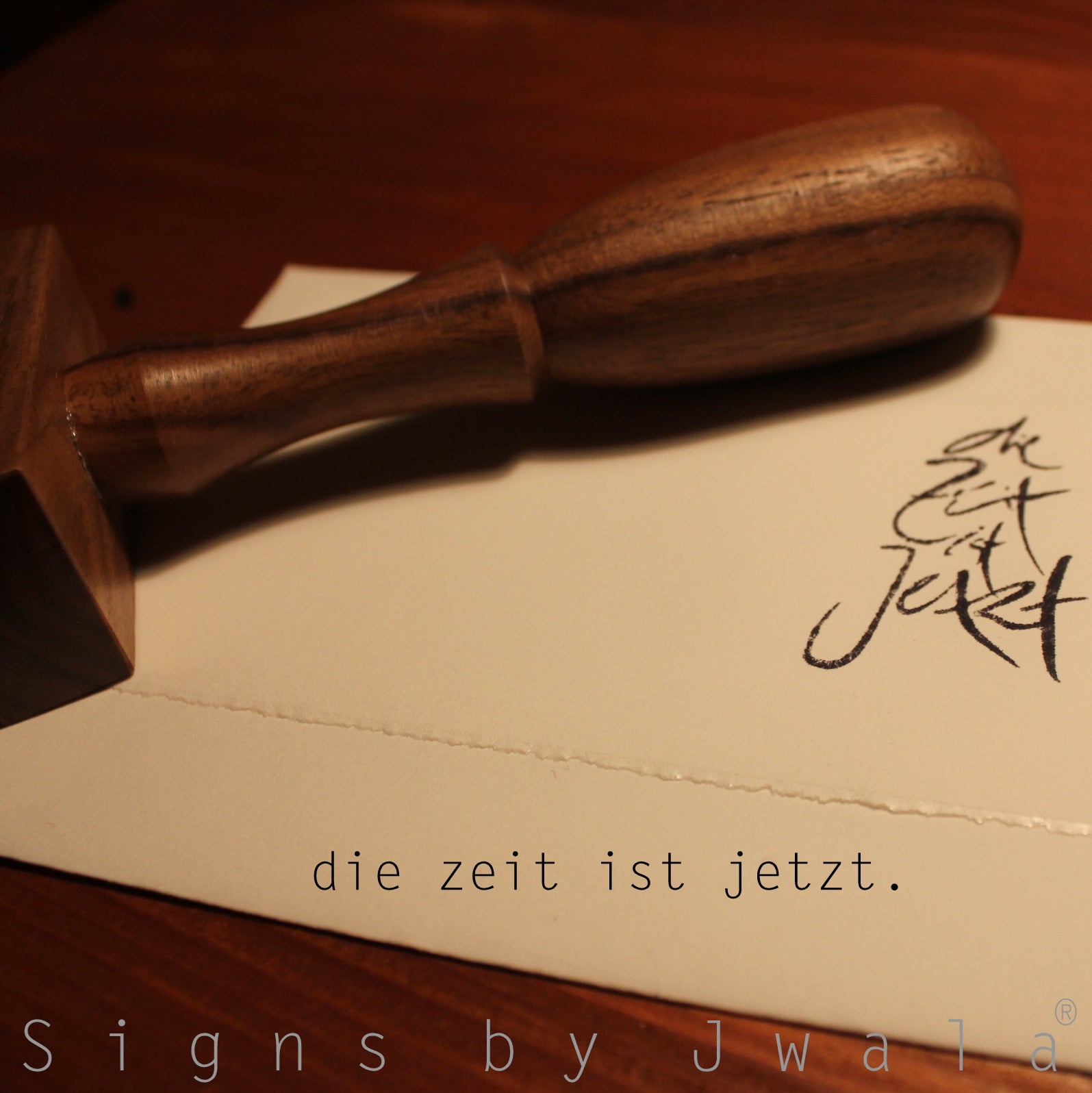 3 Stempel aus Nussholz (Bauernleinen)