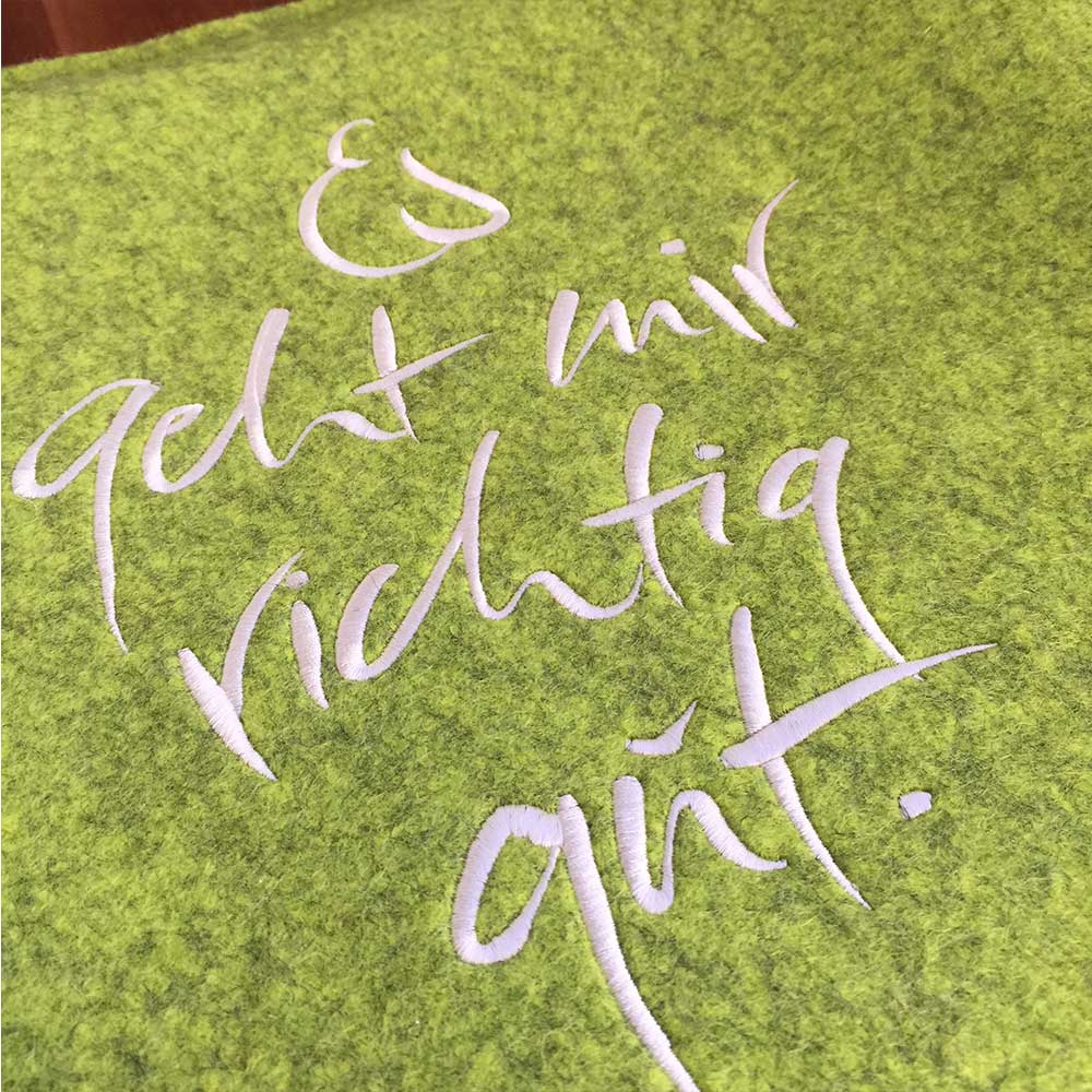 Flachkissen "Es geht mir richtig gut"