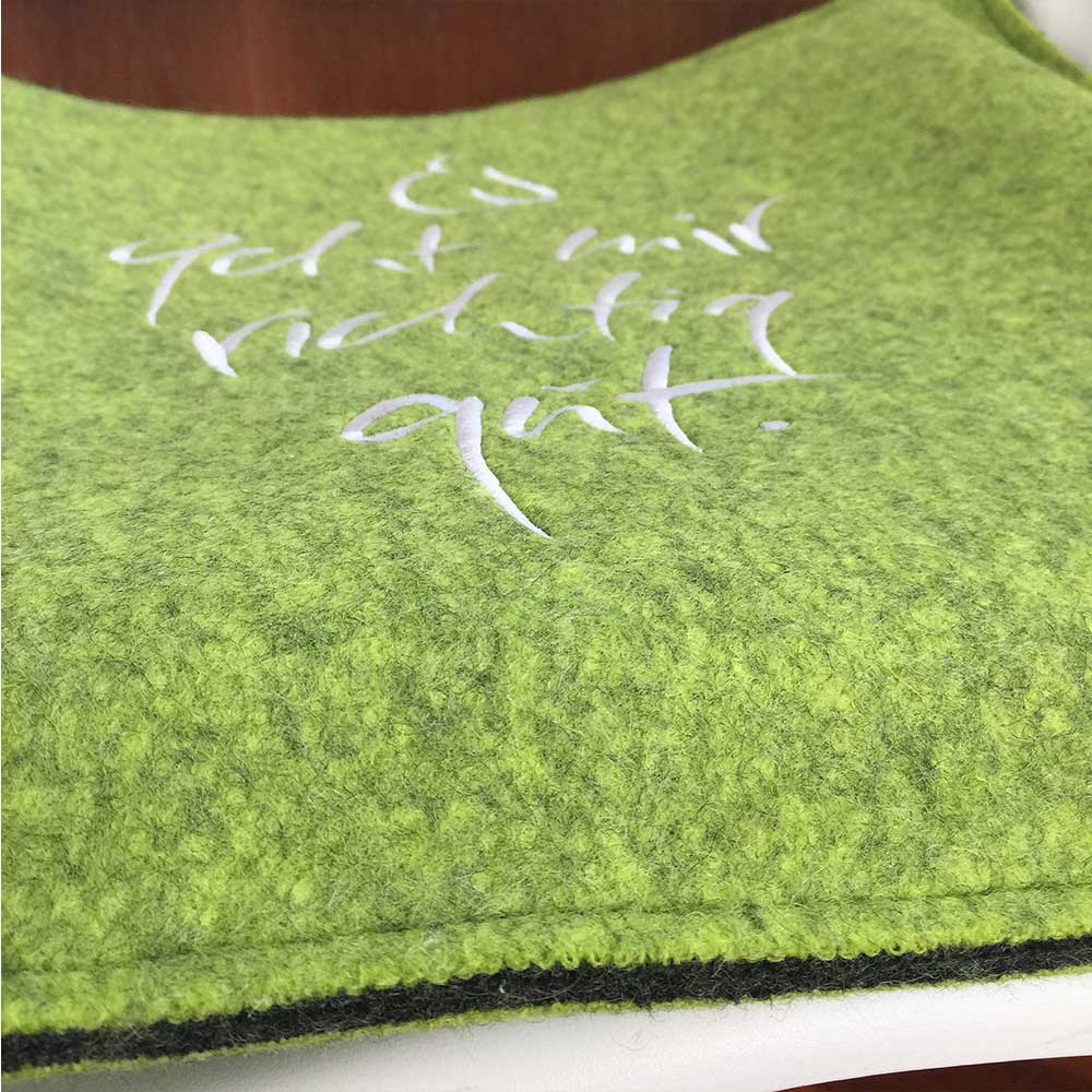 Flachkissen "Es geht mir richtig gut"