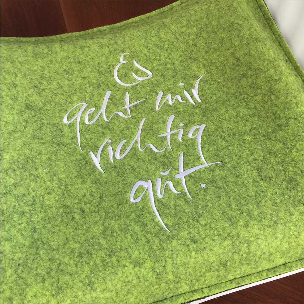 Flachkissen "Es geht mir richtig gut"