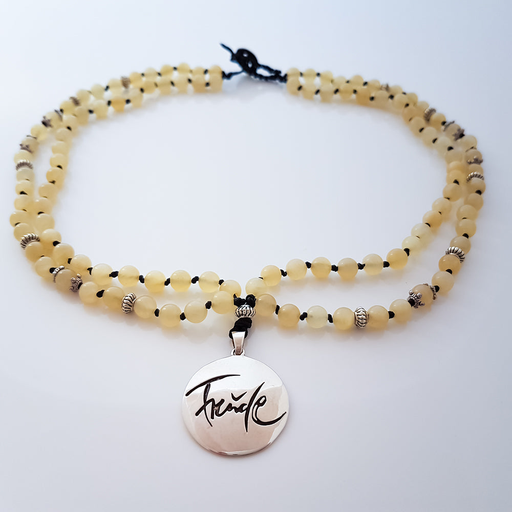 Freude-Collier (Gelbe Jade)