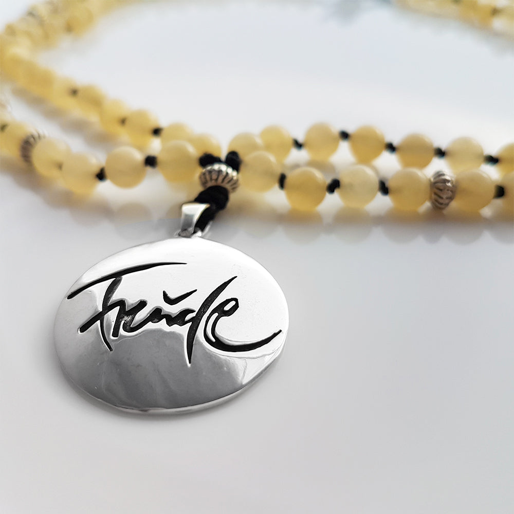Freude-Collier (Gelbe Jade)