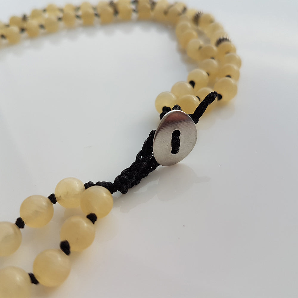 Freude-Collier (Gelbe Jade)