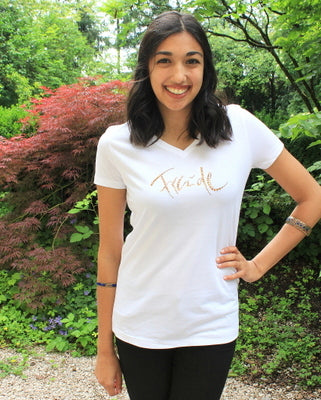 T-Shirt "Freude" mit Swarovski-Kristallen