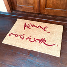 Fußmatte "Komme, was wolle" Rot