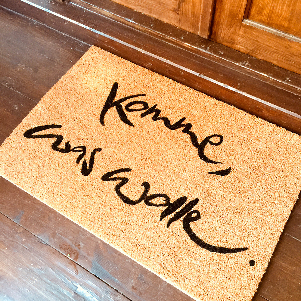 Fußmatte "Komme, was wolle" Schwarz