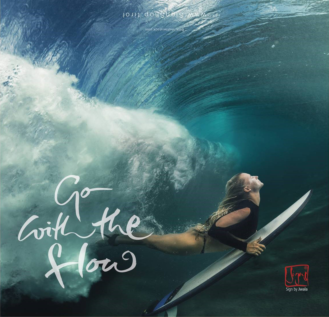 10 Klappkarten "Go with the flow"