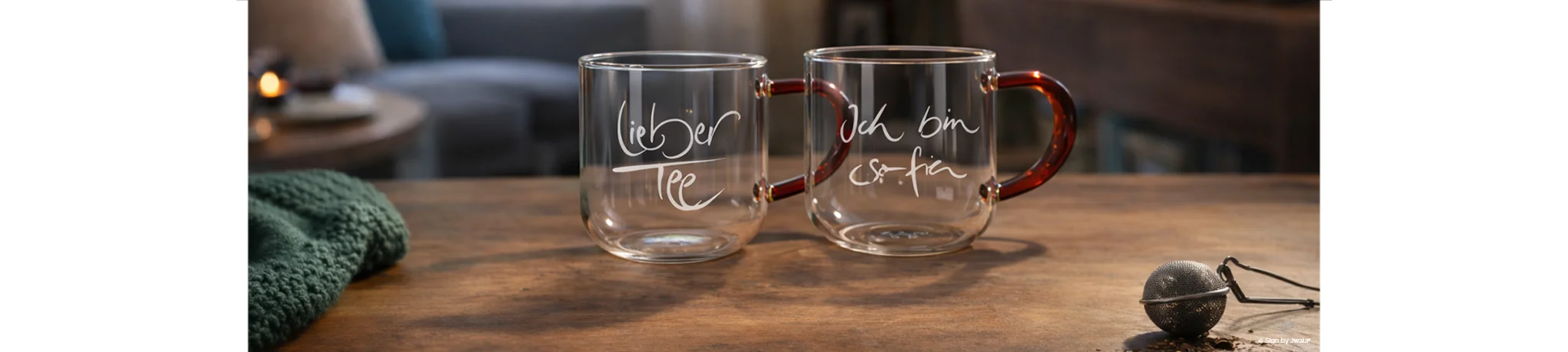 Teetassen vmit inspirierender Botschaft von Riedl online kaufen im SignShop Tirol
