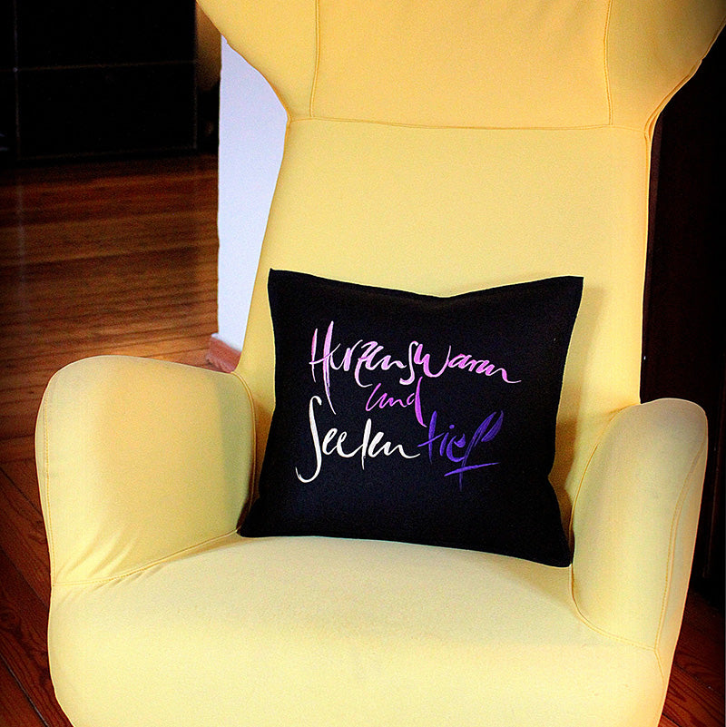 Zirbenkissen "Herzenswarm und Seelentief"