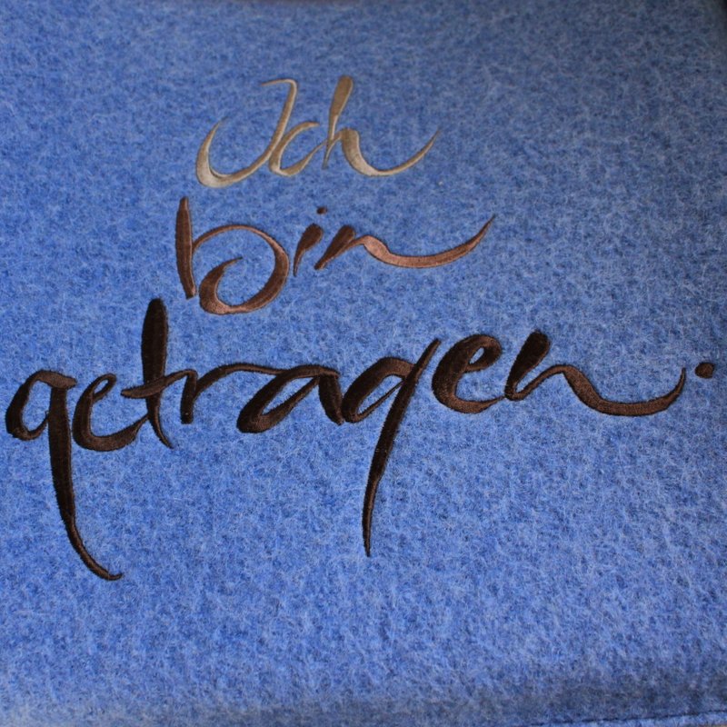 Flachkissen "Ich bin getragen"