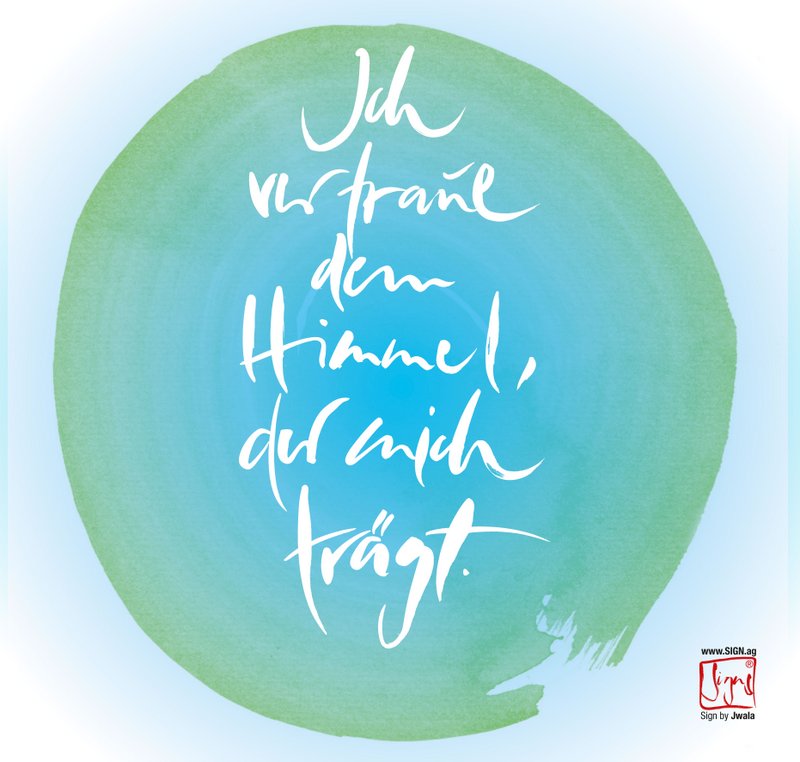 Klappkarte „Ich vertraue dem Himmel"