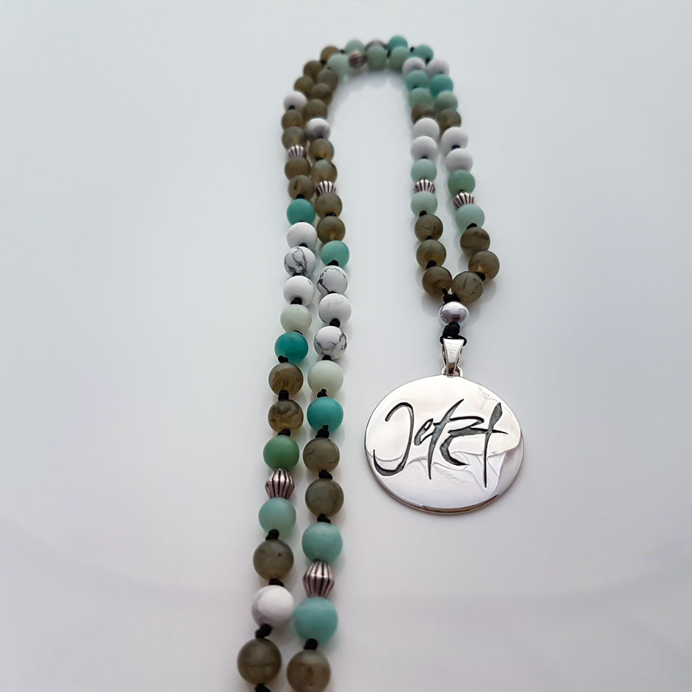 Jetzt-Mala (Howlith Amazonit Labradorit)