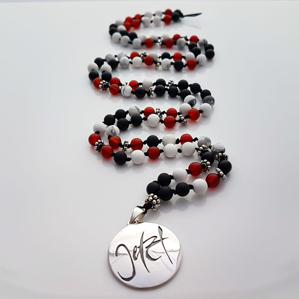 Jetzt-Mala (Howlith Onyx Achat)