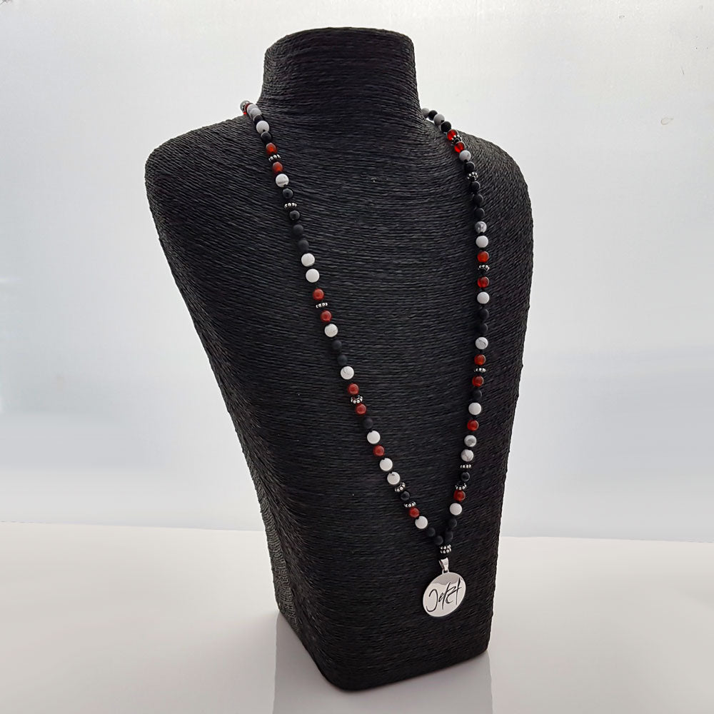 Jetzt-Mala (Howlith Onyx Achat)