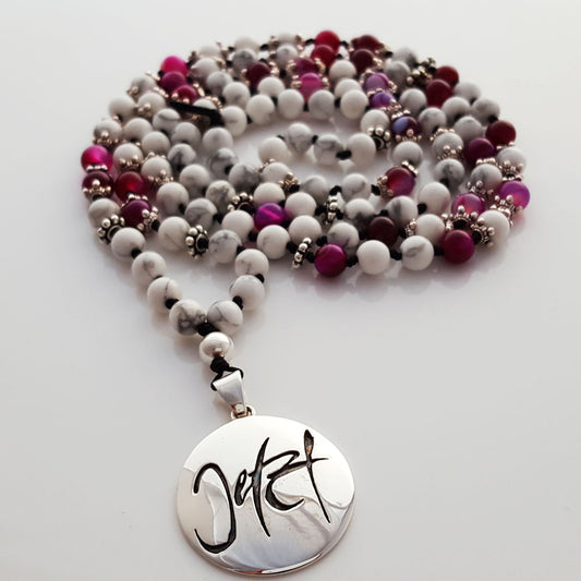 Jetzt-Mala (Howlith/Achat Rot)