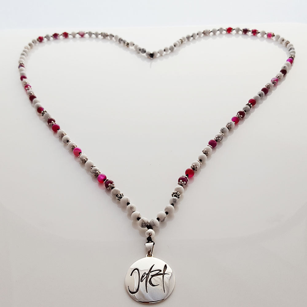 Jetzt-Mala (Howlith/Achat Rot)