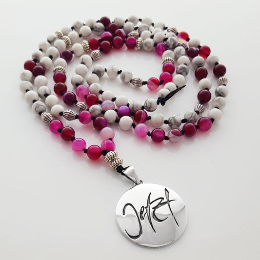 Jetzt-Mala (Howlith/Achat Rot)