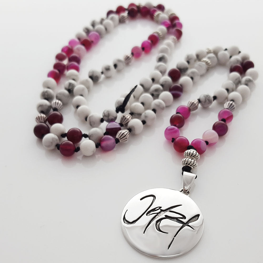 Jetzt-Mala (Howlith/Achat Rot)