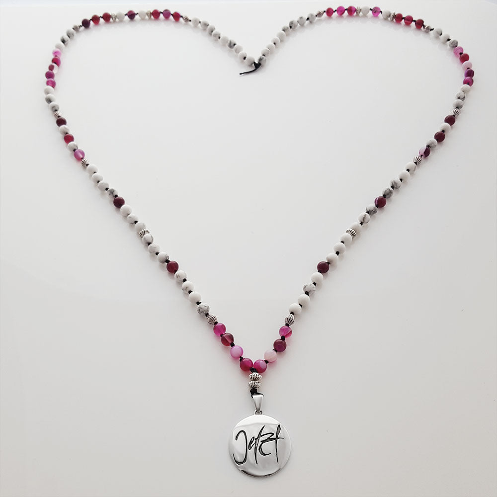 Jetzt-Mala (Howlith/Achat Rot)