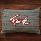 Kissenhülle Wollstrick "Freude"