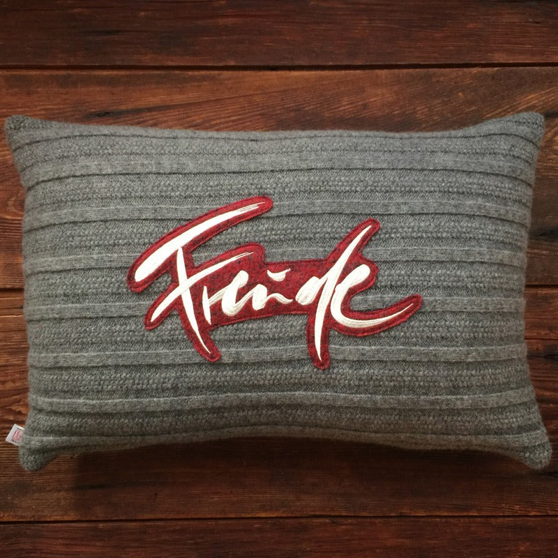 Kissenhülle Wollstrick "Freude"