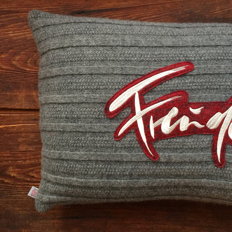 Kissenhülle Wollstrick "Freude"