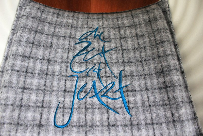 Flachkissen "die Zeit ist Jetzt" (Wollwalk)