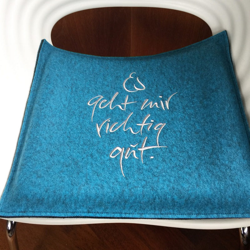 Flachkissen "Es geht mir richtig gut."