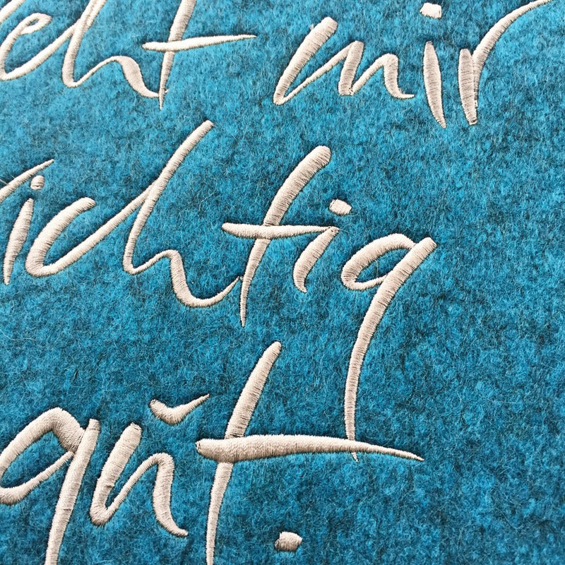 Flachkissen "Es geht mir richtig gut."