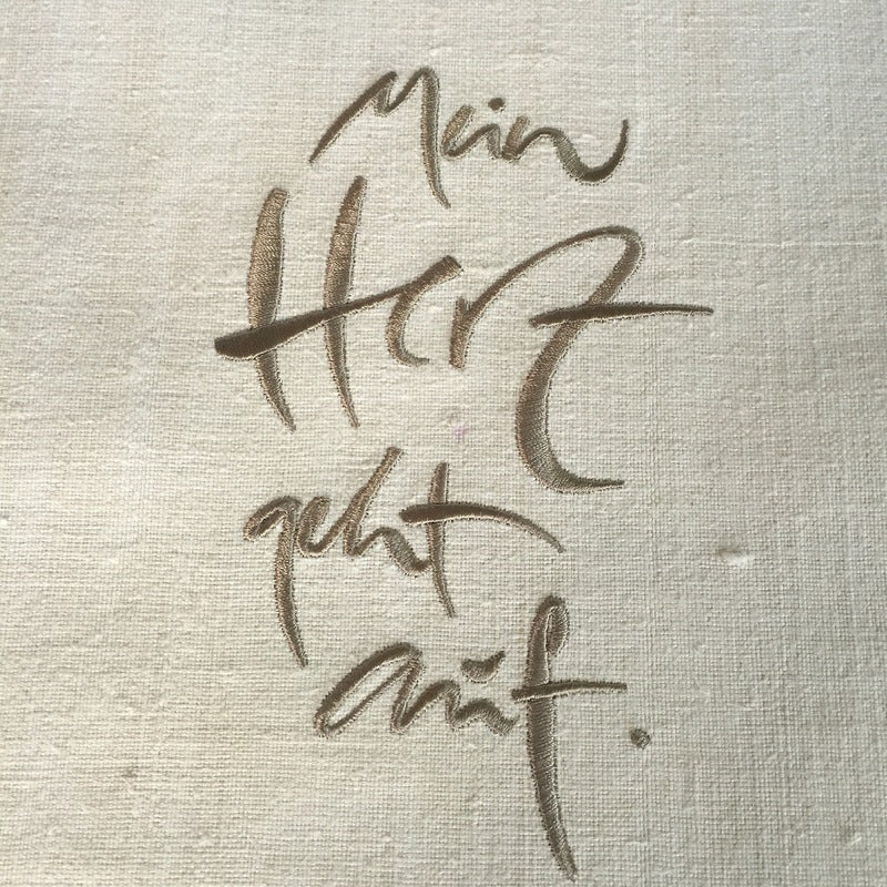 Tischläufer "Mein Herz geht auf" Bauernleinen