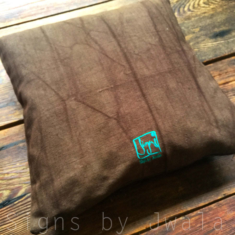 Bauernleinen Zirbenkissen "Herzenswarm"