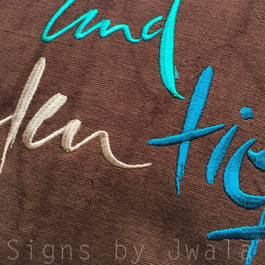 Bauernleinen Zirbenkissen "Herzenswarm"