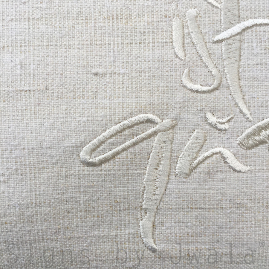 Bauernleinen Zirbenkissen "Alles ist gut"