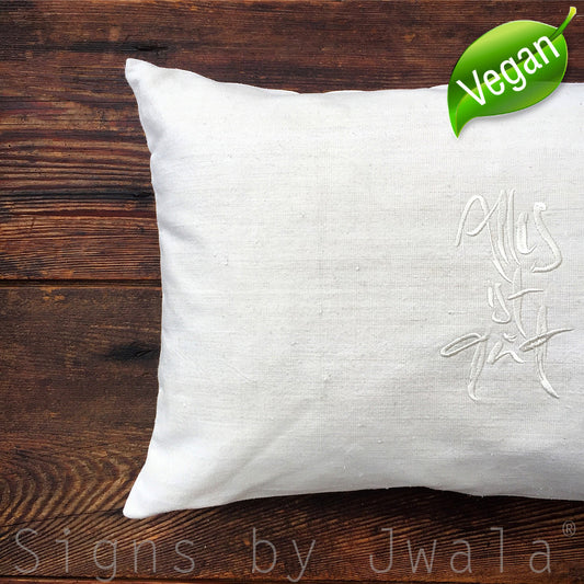 Bauernleinen Zirbenkissen "Alles ist gut"