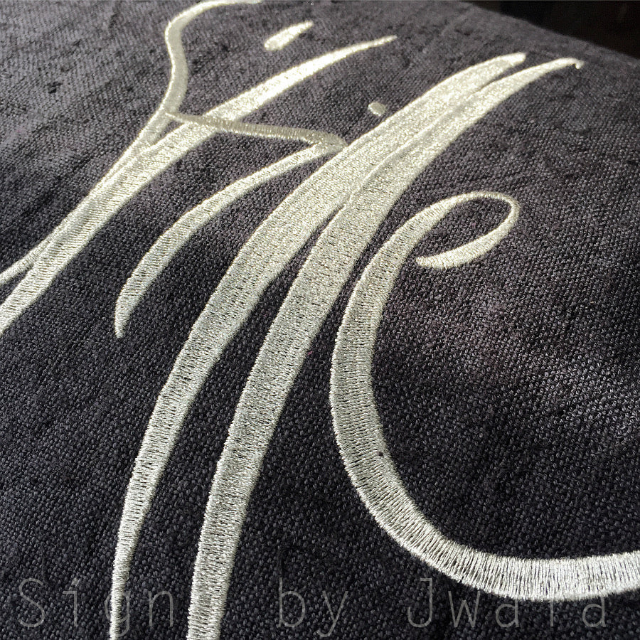 Bauernleinen Zirbenkissen "Stille"