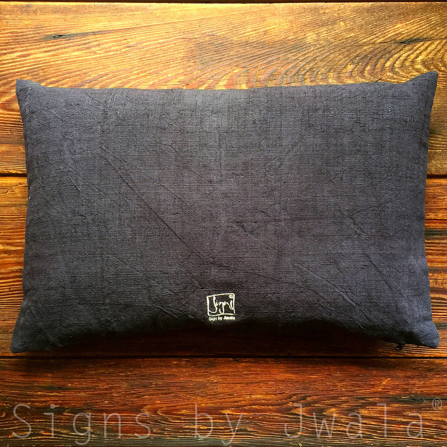 Bauernleinen Zirbenkissen "Stille"