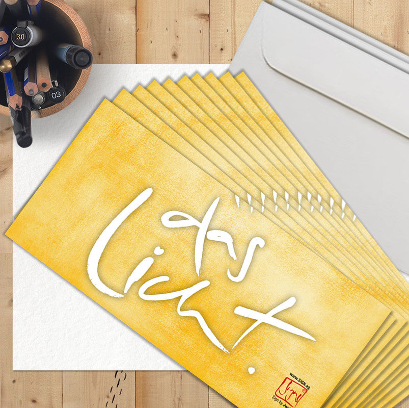 10 Klappkarten "Wir halten das Licht"