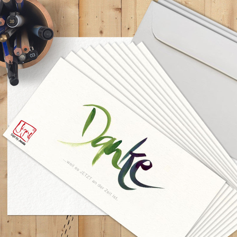 10 Klappkarten "Danke"