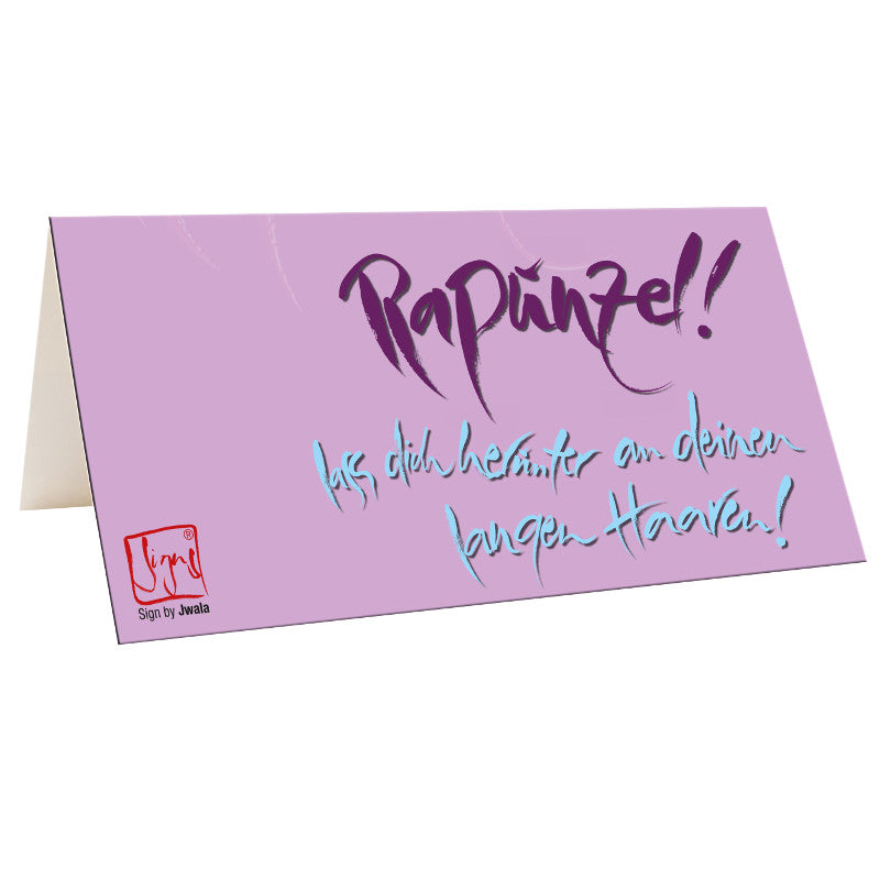 Klappkarte „Rapunzel"