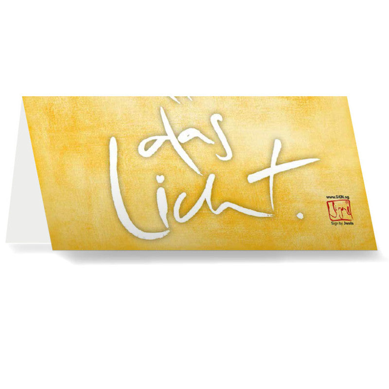 Klappkarte „Wir halten das Licht"