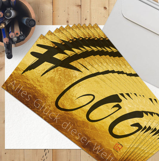 10 Klappkarten #600 Alles Glück dieser Welt