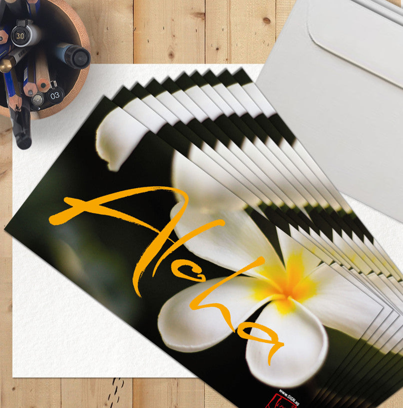 10 Klappkarten "Aloha"