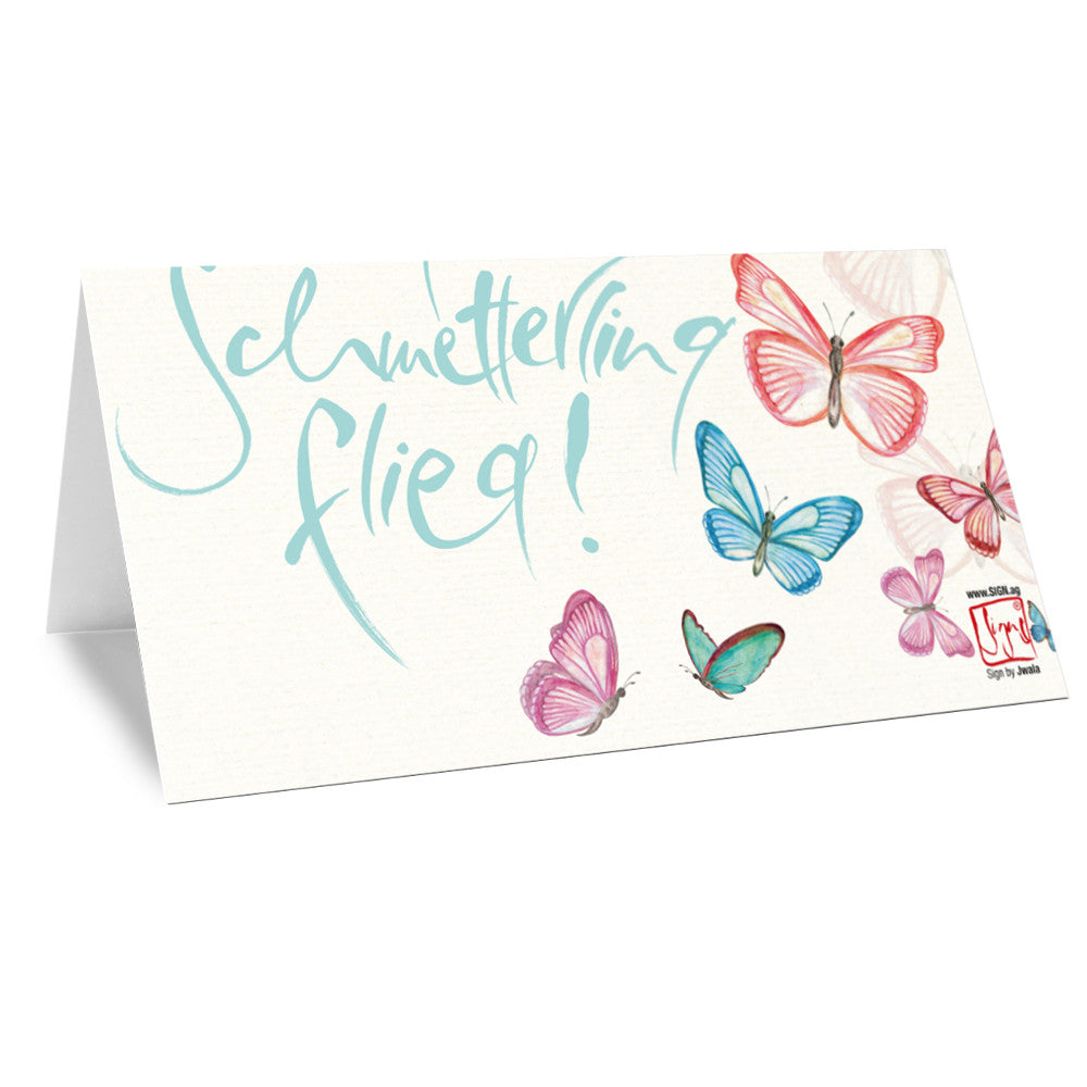 Klappkarte „Flieg, Schmetterling flieg!"
