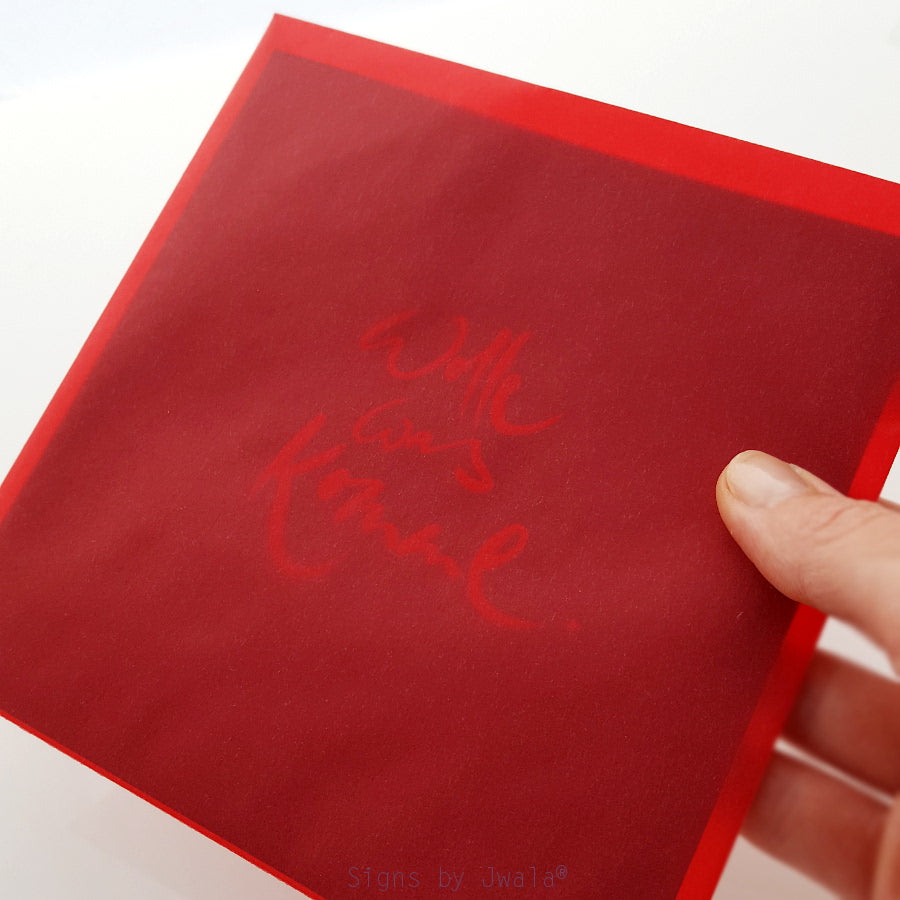 10 Klappkarten "Wolle, was komme"